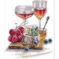 thumbnail image 3 of Kit Punto Cruz Vino Impreso Hilo Algodón Ecológico Bordado Parcial 14CT 28x30cm, 3 of 8