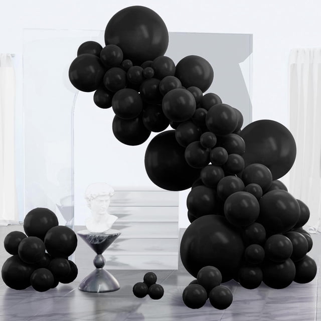 PartyWoo globos negros 152 piezas kit para arco 46-46 cm