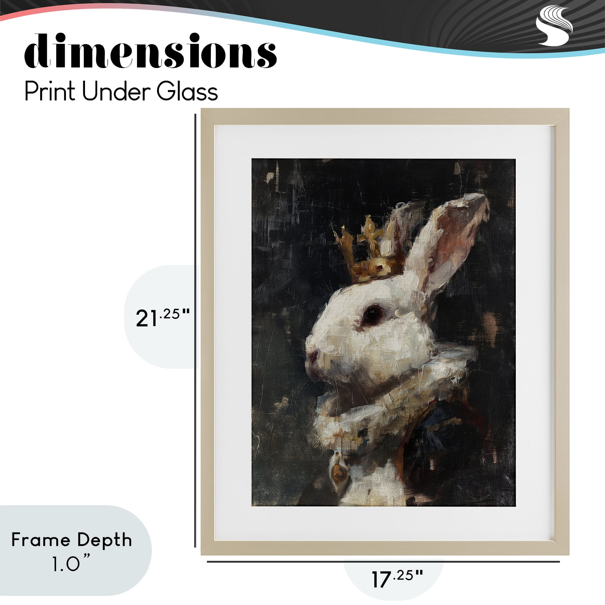 Stupell Industries Regal Monarch Rabbit Birch Framed Print Under Glass, design by Svetlana Aleynikova