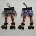 thumbnail image 6 of TERGAYEE 2Pcs Halloween Witchs Legs,Novelty Plush Witch Legs with Shoes Hanging Pendant Decorative Front Door Sign Wall Hanger Wreath for Haunted House Witch Party, 6 of 9