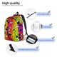 thumbnail image 3 of Disketp Colorful Tie Dye Stained Glass 1 print Canvas Backpack Lightweight Travel Daypack Student Rucksack Laptop Backpack-, 3 of 5