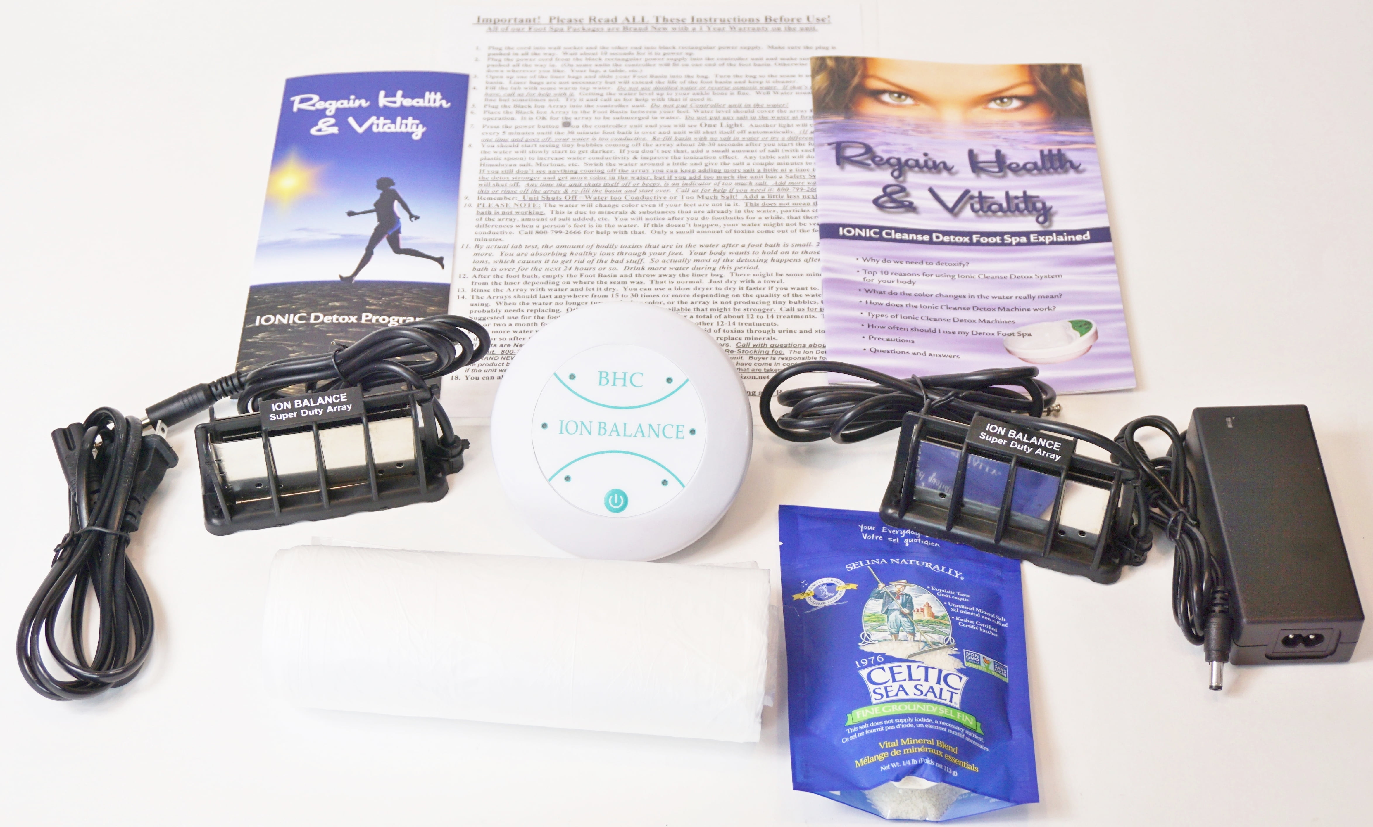 Ion Detox Ionic Detox Foot Bath Spa Chi Cleanse Unit for Home Use. With