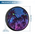 thumbnail image 3 of Indoor 12' Voice-Activated Luminous Decoration Wall Clock With LED Night Light Palm Trees and Starry Sky, 3 of 8