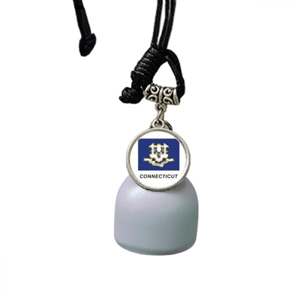 Contour American State Flag Connecticut Wind Chimes Bell Car Pendant