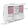 thumbnail image 4 of Kids Toy Storage Organizer with Bookcase, Kids Bookcase with 2 Drawers, Wooden 5 Cubby Bookcase Toy Cabinet for Kids Room, Playroom, Kindergarten, Nursery, 4 of 9