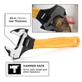 thumbnail image 5 of STEELHEAD Wide-Mouth Adjustable HAMMERHEAD Wrenches, 6”, 8”, 10”, 12” Sizes, Forged Heat-Treated Steel, Corrosion-Resistant Black Phosphate Finish, Inch & Millimeter Jaw Measurement, USA-Based Support, 5 of 16