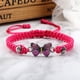 thumbnail image 4 of Pulsera de pareja con nudo plano de cuerda roja, tejida a mano, para el día de San Valentín, pulsera de joyería de mariposa para hombres y mujeres, 4 of 6