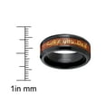 thumbnail image 4 of Metal Masters Mens Tungsten Carbide Ring Band Love you Thank you Dad Father's Day Carbon Fiber Inlay 8mm, 4 of 6
