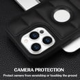 thumbnail image 4 of Allytech Business Case for iPhone 15 Pro, Premium Vegan PU Leather Luxury Elegant Slim Fit Shell, Logo Hollow View Shockproof Non-Slip Protective Cover for iPhone 15 Pro - Black, 4 of 6