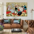 thumbnail image 3 of Mike Mozart Modern Art Picture Alec Monopoly Laying In Coins Canvas Art Poster And Wall Art Picture Print Modern Family Bedroom Decor Posters,Unframe-style,24x36inch(60x90cm), 3 of 8