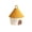 Yellow, variant on Woven Storage Basket with Lid, Cute House Basket, House Shape Woven Storage Basket, Sundries Container, for Bedroom and Living Room