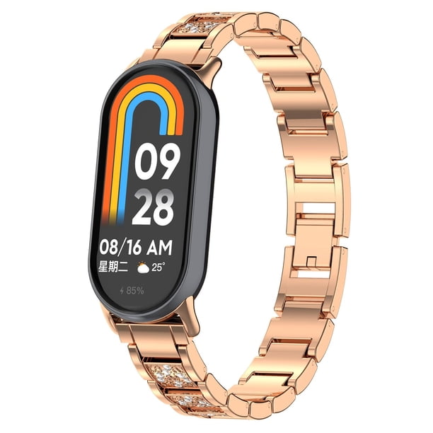 Pulsera de metal de moda correa de reloj | 3 cuentas de acero | Elegante pulsera de repuesto