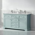 thumbnail image 4 of Vinnova Lorna 60" Double Vanity in White with Fine White Quartz Countertop, 4 of 7