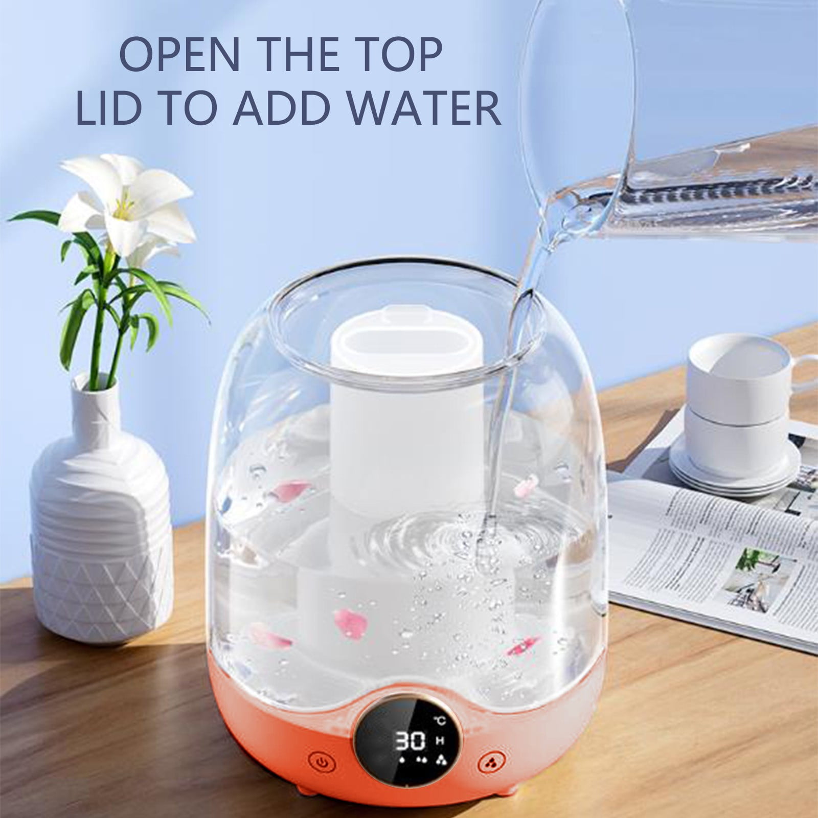 ufeghfjh 3LHumidifiers For Bedroom Top Cool Mist Essential Oil Diffuser Humidifiers For Family Plants Nursery Humidifier For Large Room Last Up To 10Hours Colorful Light