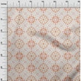 thumbnail image 2 of oneOone Cotton Cambric Orange Fabric Dot|Heart & Shapes Geometric Dress Material Fabric Print Fabric By The Yard 56 Inch Wide, 2 of 4