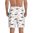 thumbnail image 3 of Kdxio Dachshund Dog Print Mens Sleep Shorts Bottoms Soft Comfy Pajama Wear Pants with Drawstring Pockets, 3 of 7