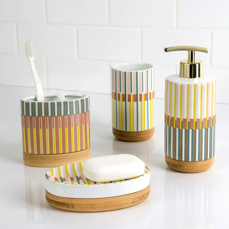 Bamboo 4-Piece Dispenser Set | Honey-Can-Do