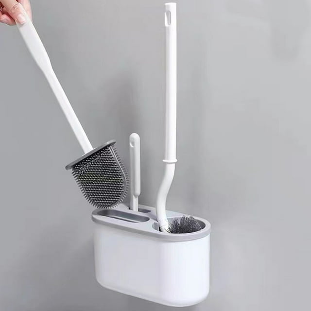 Éponge et Support pour Toilettes, 4 Pcs Brosse de Nettoyage pour Cuvette de Toilette Haute Performance
