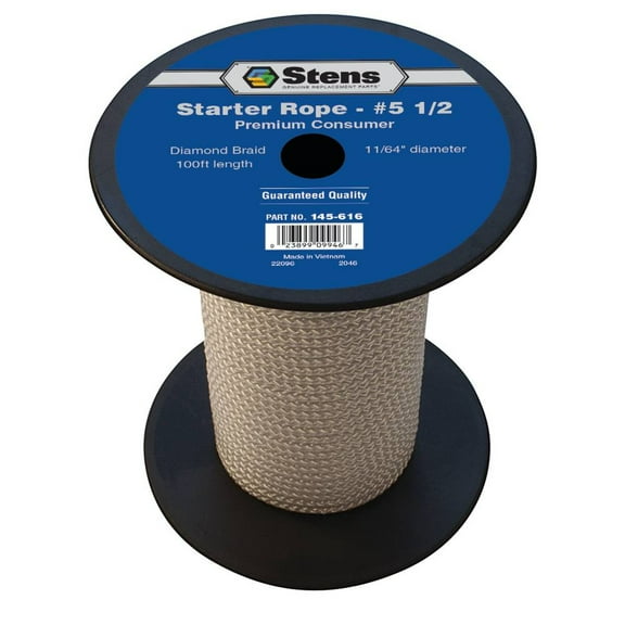 New Stens 100'Diamond Braid Starter Rope 145-616 #5-1/2 Diamond