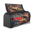 thumbnail image 4 of PHELIKA Bass Fish Jumping American Flag 05 Magnetic Mailbox Covers Standard Size 21"H x 18"W, 4 of 8