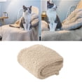 thumbnail image 2 of Cómoda manta de felpa para perros y gatos Cojín súper suave para mascotas Colchoneta para dormir Tamaño M Beige, 2 of 7