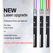 3 Packs 900Mile Laser Pointer Pen Green Purple Red Light Visible Beam Lazer