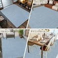 thumbnail image 6 of Sky Blue 5x8 Area Rugs, Farmhouse Burlap Solid Blue Color Modern Linen Texture Non-Skid Rubber Backing Large Rectangle Rugs - Living Room Bedroom Home Office, Indoor Floor Mat Carpets Washable Rug, 6 of 9