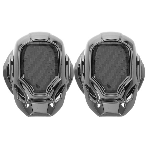 BESTYASH 2-Pack Black Zinc Alloy Push Button Covers for Car Start Button, Decorative and Protective Car Accessories