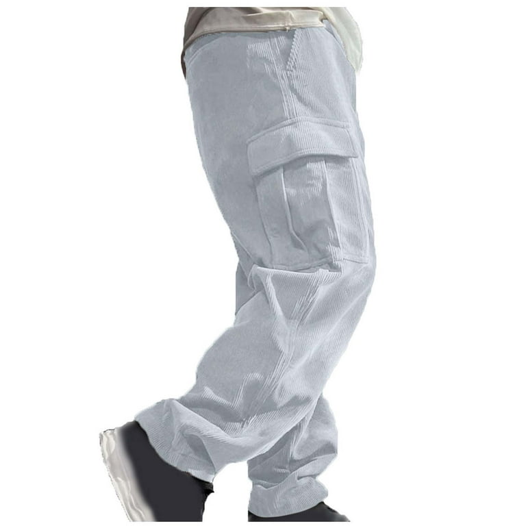パンツ rurumu: drawstring loose fit cargo pants dzxyzu Men's Corduroy Pants Casual Drawstring Cargo Pants Elastic
