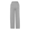 thumbnail image 4 of Homenesgenics Sweatpants for Women Wide Leg Plus Size 3XL Women Casual Trousers Solid Color High Waist with Pockets Long Pants Gray XL, 4 of 7