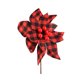 thumbnail image 3 of Nuevos recortes de decoración para árboles de Navidad, adornos, flores navideñas, adornos navideños, flores navideñas a cuadros negros y rojos, diámetro 16,8 cm, altura 14 cm, 3 of 14