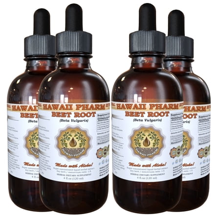Beet Root (Beta Vulgaris) Tincture, Organic Dried Root Liquid Extract, Beet, Herbal Supplement 4x4 oz