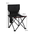 thumbnail image 2 of Portable Folding Camping Chair with Side Pocket, Heavy Duty Steel Frame Supports 220 Lbs, Compact Outdoor Chair for Beach Picnic Tailgating, 2 of 6