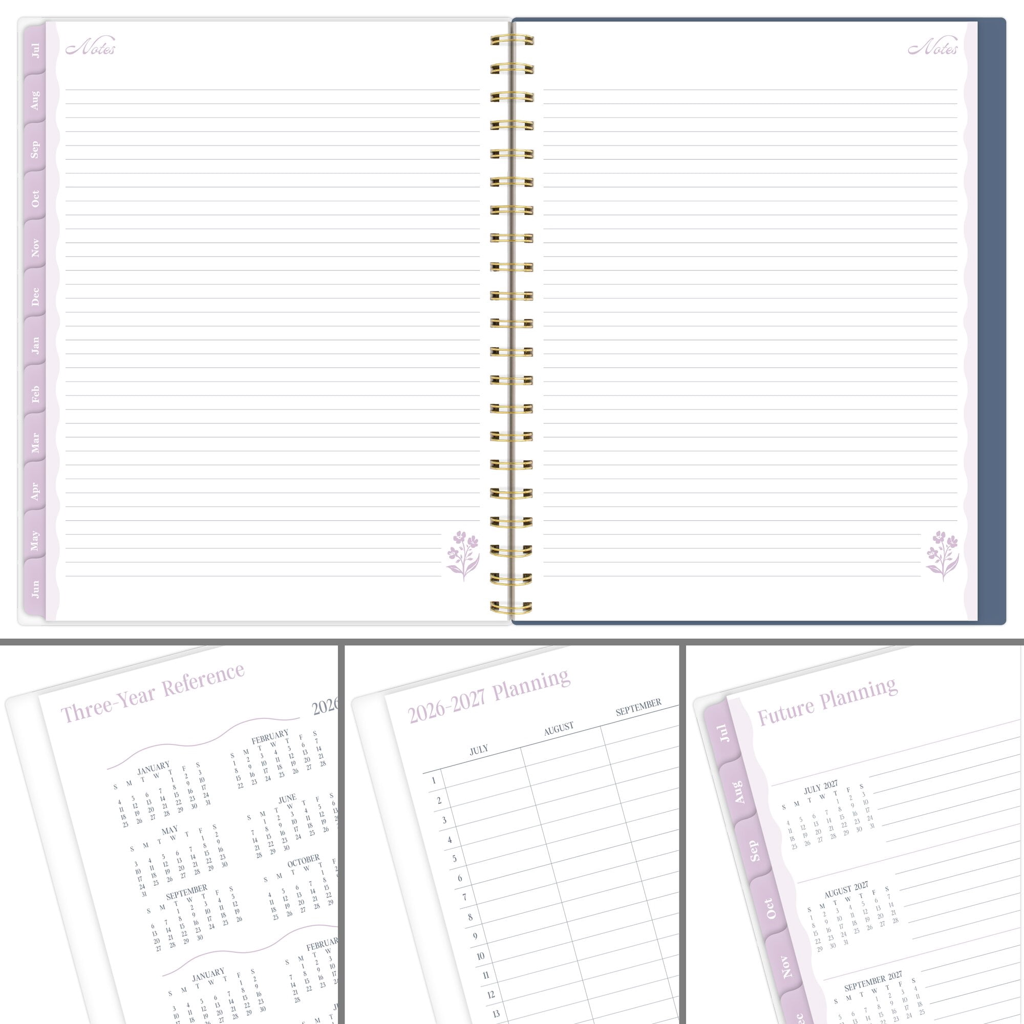 Cherrywood Lane for Mead Cambridge Academic 2026-2027 Weekly Monthly Planner