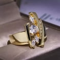 thumbnail image 2 of 3Ct Round Cut Diamond Lab Created Diamond Antique Mens Pinky Ring 14K Yellow Gold Plated, 2 of 2