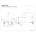 thumbnail image 2 of Kingston KB2751KL Knight Two-Handle 4-Hole 8" Centerset Kitchen Faucet with Side Sprayer in Polished Chrome, 2 of 4