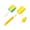 Yellow, variant on 4Pcs/Set Sponge Newborn Baby Milk Bottle Pacifier Spout Tube Clean Brush Tool