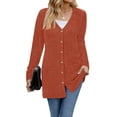 thumbnail image 3 of Fantaslook Fall Cardigan for Women Long Sleeve Open Front Cardigan Casual Button Down Coat with Pockets, 3 of 8