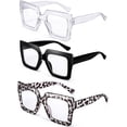 thumbnail image 1 of Gafas para luz azul mujer paquete de 3 gafas para computadora TV gafas no graduadas, 1 of 7