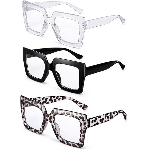Gafas para luz azul mujer paquete de 3 gafas para computadora TV gafas no graduadas