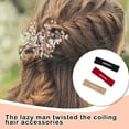 thumbnail image 3 of Guardoinrt Simple And Convenient Operation Women S Bow Rabbit Ear Magic Hairstyle Tool And Butterfles Tie #16 (brown), 3 of 6