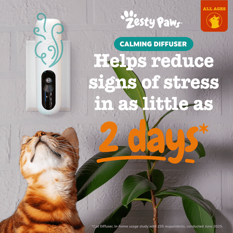 Zesty Paws Cat Calming Diffuser Starter Kit, includes 30-day
