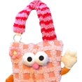 thumbnail image 4 of Cartoon Car Tissue Holder, Paper Holder, Soft Auto Accessories Monster Tissue Box for Car Backseat, Creative Tissue Box, Pink, 4 of 5