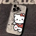 thumbnail image 5 of Sanrio Hello Kitty KT Funda con lazo para Samsung Galaxy A34 5G A55 A35 S24 Ultra S22 Note 20 A54 A13 Funda de silicona, 5 of 5