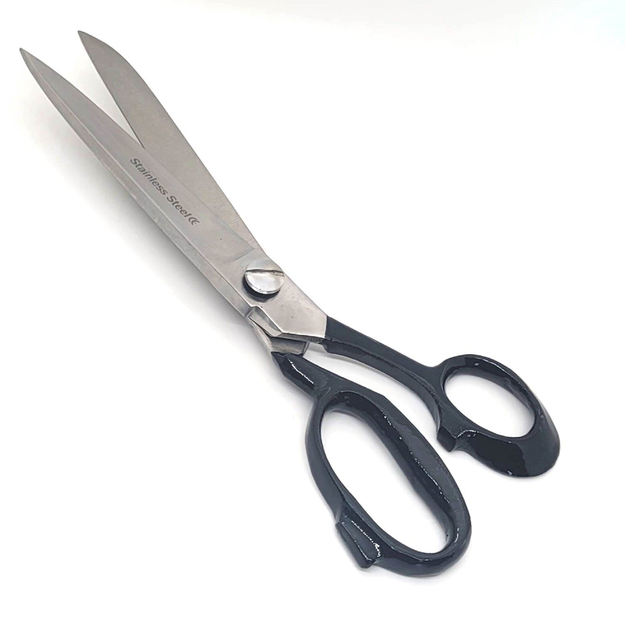 8 inch Long Heavy Duty Stainless Steel Tailor Scissors for Sewing Needs Black Handle