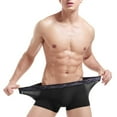 thumbnail image 4 of harmtty Men Camo U Convex Pouch Elastic Breathable Boxers Briefs Underwear Underpants,Sapphire Blue, 4 of 8