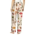thumbnail image 3 of Kll Womens Retro Autum Mushrooms Print Pajama Pants Soft Pajama Bottoms For Women Cozy Lounge Pants, 3 of 9