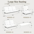 thumbnail image 5 of MF Studio 7-Seater Patio Conversation Set Metal Outdoor Furniture with Swivel Chair Sofa Gray, 5 of 10