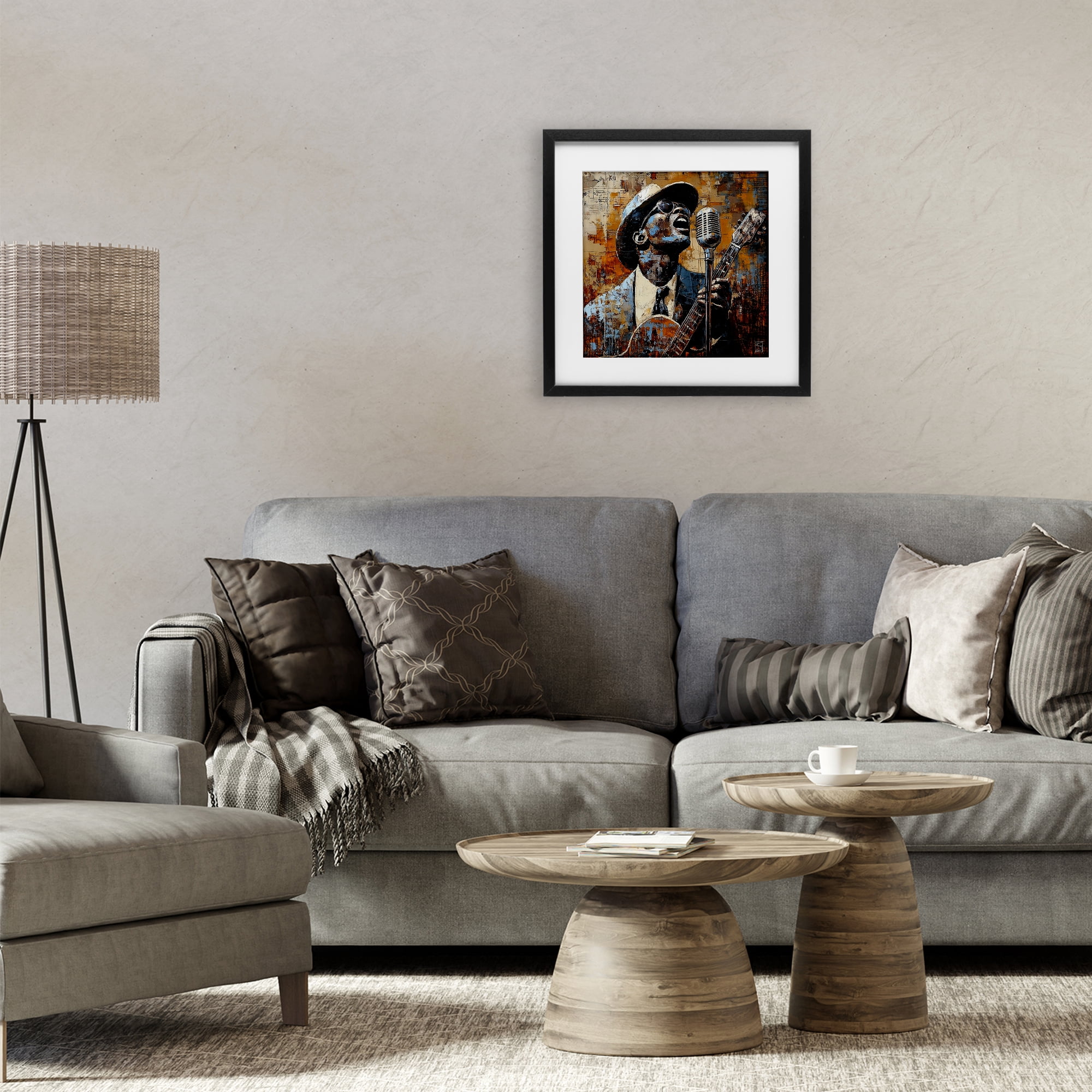 Stupell Industries Passionate Blues Singer Black Framed Print Under Glass, design by Sara Culpepper