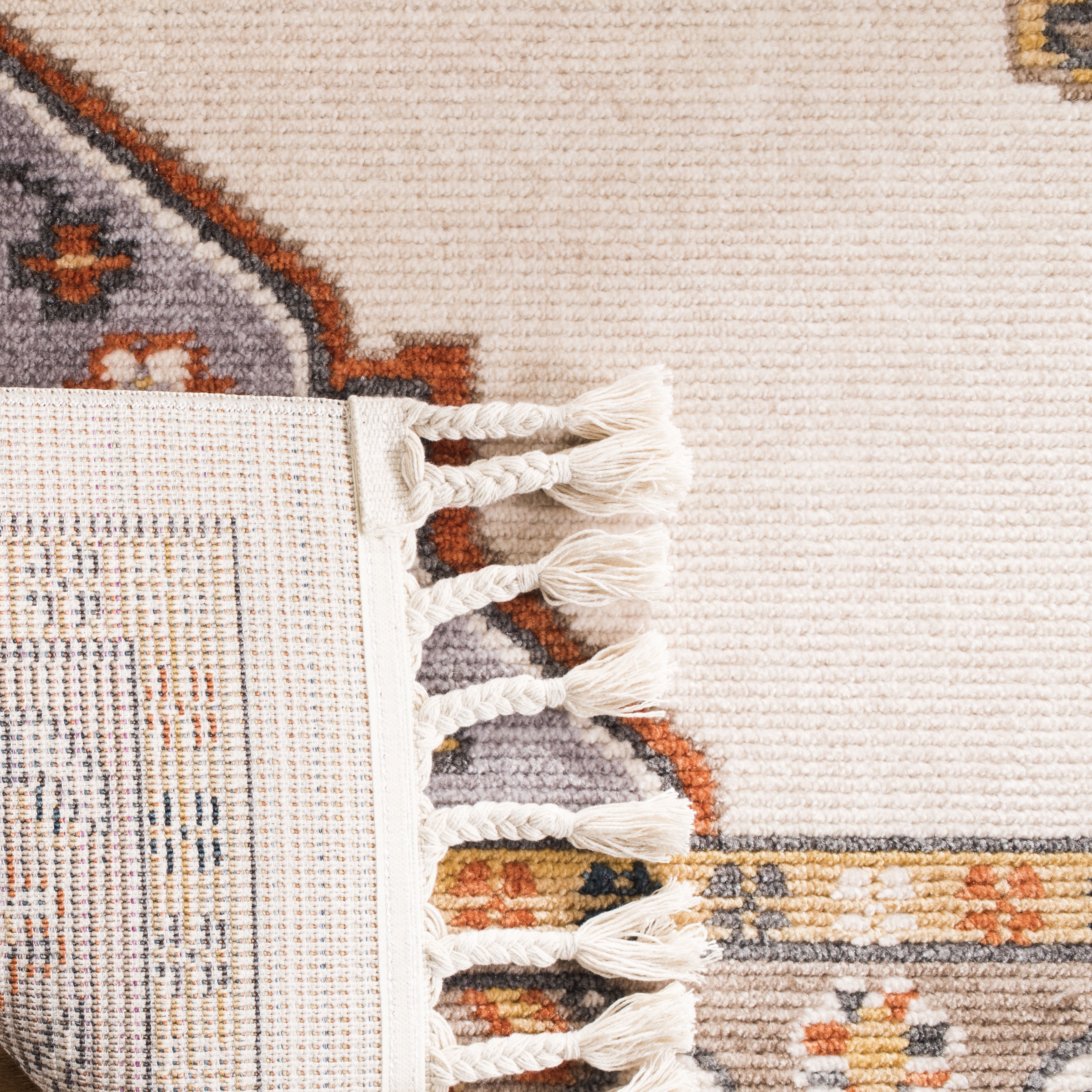 Safavieh Farmhouse Arline Southwestern Area Rug, Gray/Cream, 6'3" x 6'3" Square